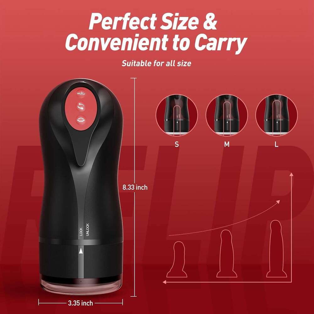 Tracy's Dog Automatic Male Masturbator, Male Sex Toy with 3 Swirling 5 Tightening 10 Vibration Modes Hands Free Adult Toys Pocket Pussies with 3D