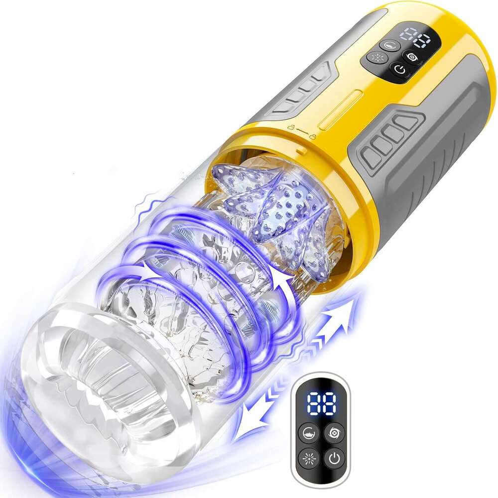 Male sex to - Sobtik upgraded male massager with 7 rotations, thrusts, vibrations, and licks, anti slip adult to with LCD displa, one click burst pump