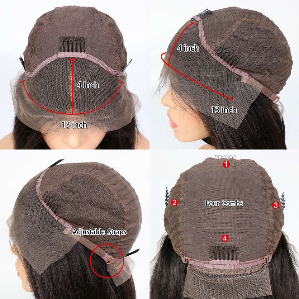Kinky Edges Pixie Cut Wigs Human Straight Bob Curly Baby Hair 13X4 Transparent Lace Front Wig For Black Women