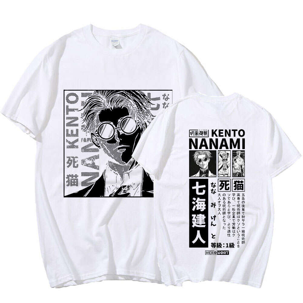 Jujutsu Anime Kaisen Nanami Kento Print T Shirt Men Women Casual Loose Tshirts Haruku Unisex Prevalent Fashion T-shirt shirts -shirt