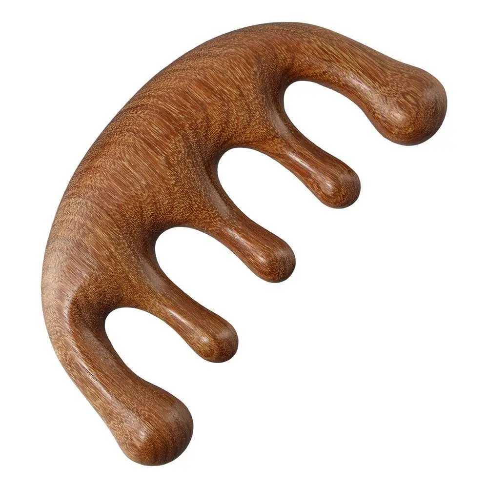 Gift Stimulus Reflexology Meridian Shaving Care Tools Wooden Massage Comb Wide Teeth Hair Comb Wooden Comb Scalp Massage W240813