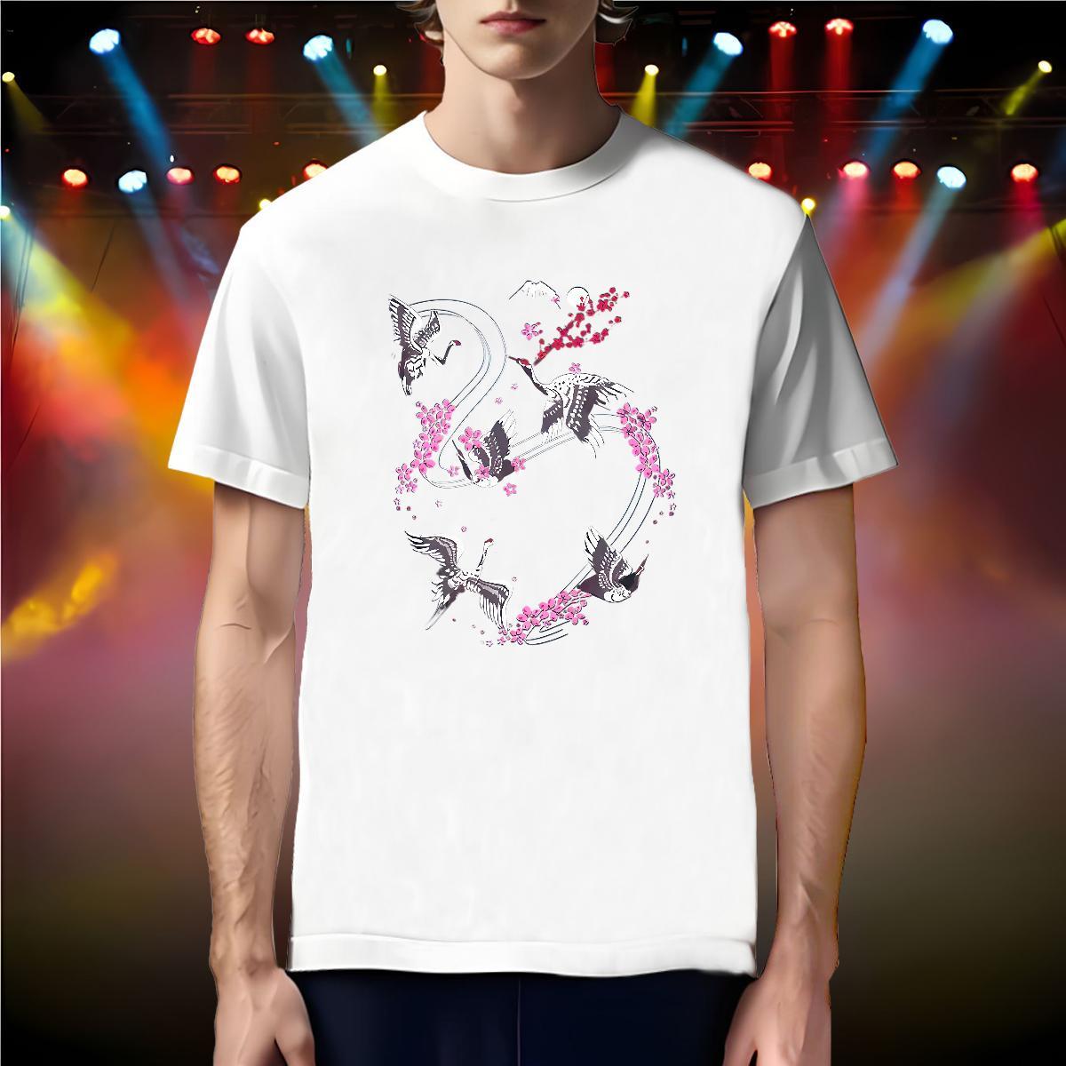 Unisex Men T Shirts bird Breathable Soft Beach Custom Printed 230g Pure Cotton Tshirt for Man Woman New Arrival Tees Shirts