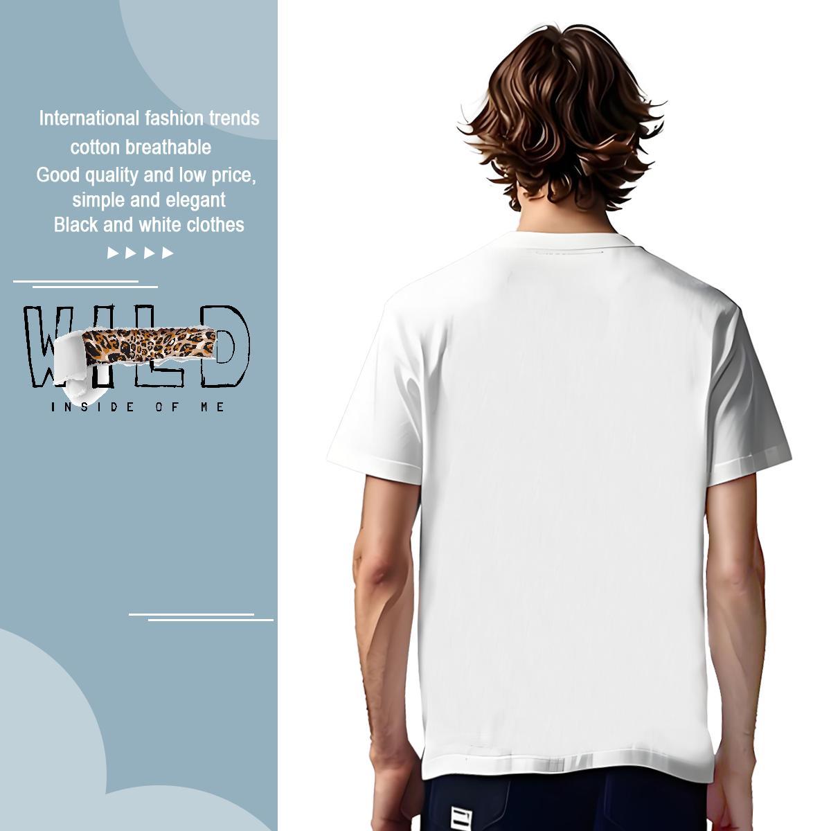 Loose Fit letter Men T Shirts Street Men Tshirts 100% Cotton 230g Casual New Crew Neck Oversized Polos