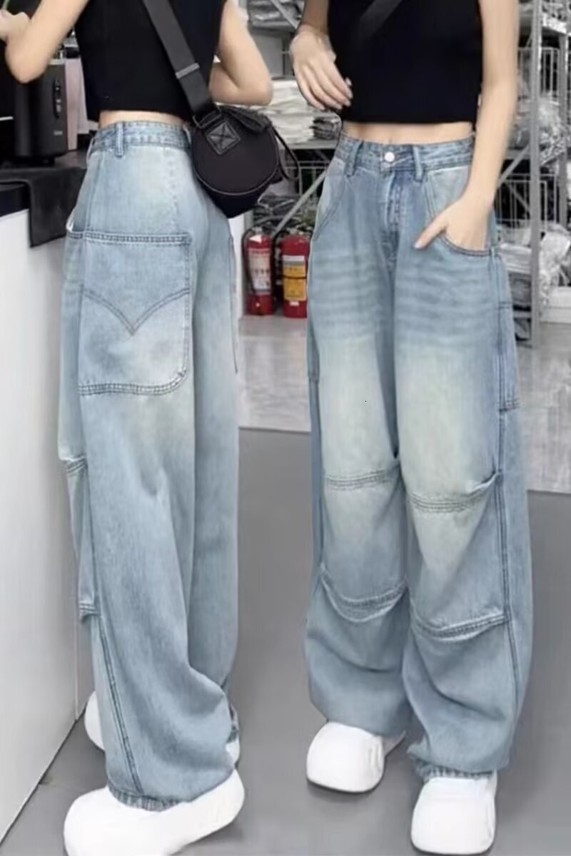 58 Women's straight loose spring autumn/winter 2024 new high waisted slim figure wide leg floor length pants