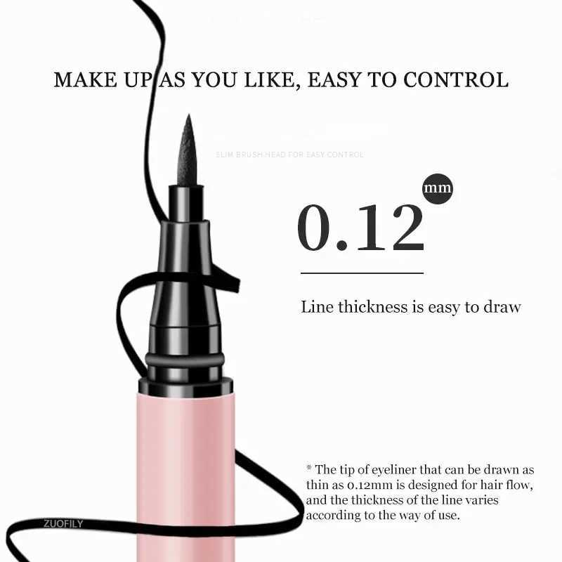 SUAKE Black Brown Liquid Eyeliner Pen Waterproof Long-lasting Smooth Eyeliner Sweat-proof Not Easy To Smudge Eyeliner Cosmetic Y240813