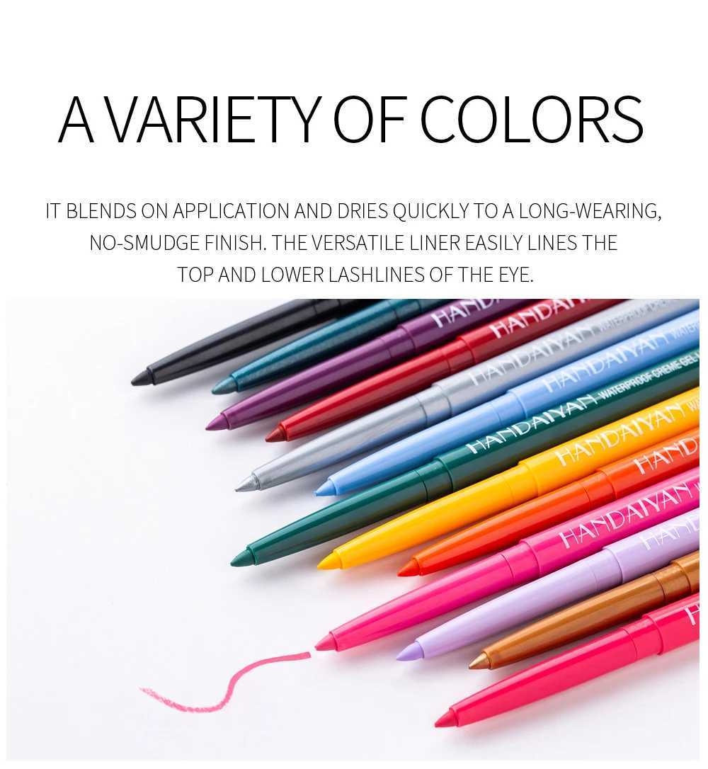 20 color pearlescent matt eyeliner gel pen can rotate eyeliner pen eye shadow Y240813