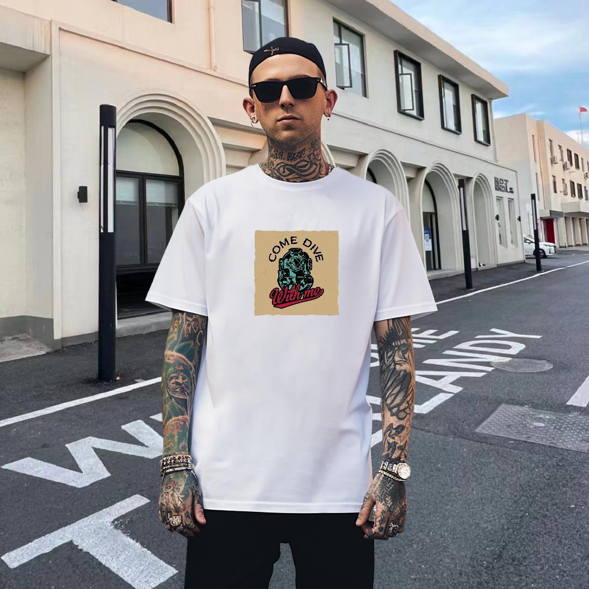 Cool Design Men Tshirts Street 100% Cotton 230g Custom Anime O Neck Short Sleeves camera Mens T Shirts 2024 Designer Top Tees