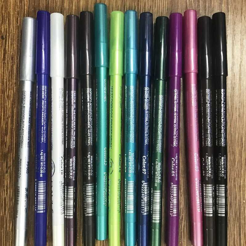 Long-lasting Eye Liner Pencil Pigment White Color Waterproof Eyeliner Black Eyebrow Pencil Women Cosmetics Makeup Tools 14 Color Y240813