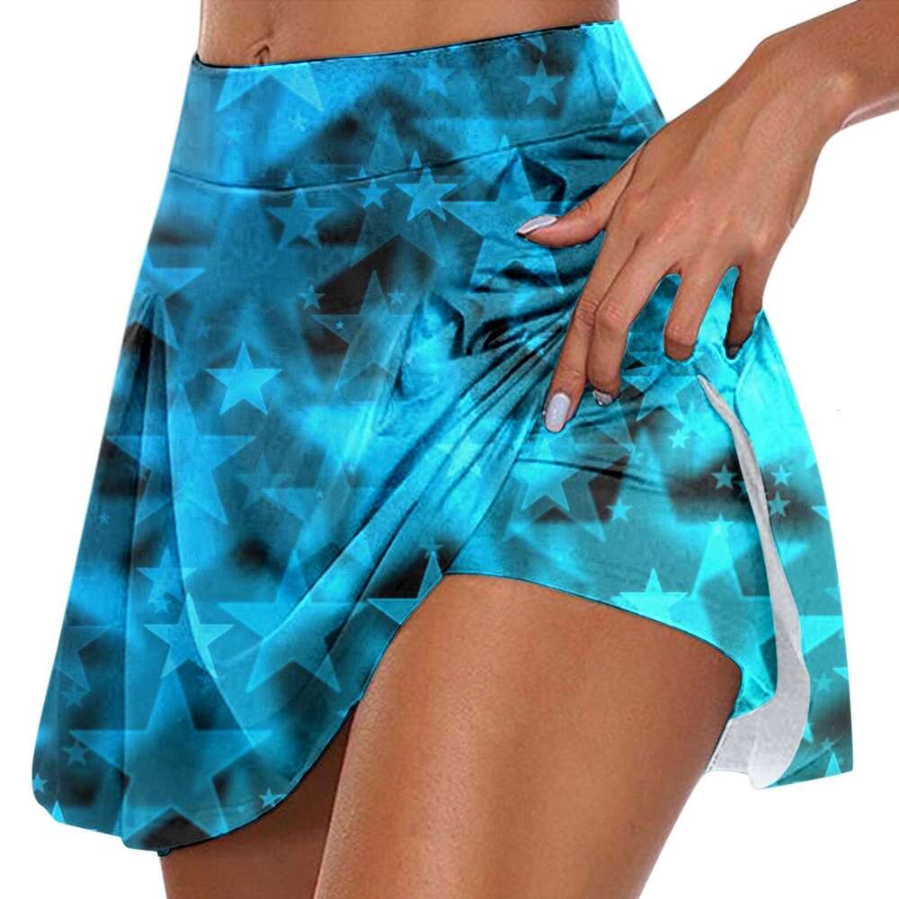 Butterfly Women'S 3d Tennis Skorts Solid Color Anti-Exposure Skirt Quick Dry Fiess Running High Waist Shorts Golf Culottes