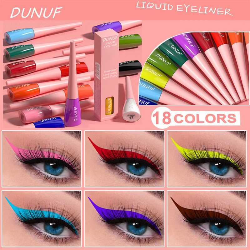 18 Colors Colorful Liquid Eyeliner Pencil Waterproof Long-Lasting Quick-Dry No Blooming Blue White Eye Liner Pen Cosmetics Tools Y240813