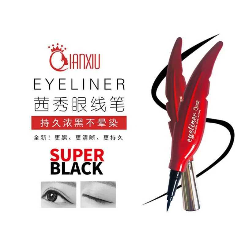 Feather Eyeliner Waterproof Sweatproof Long-lasting Cool Black Non-smudge Feather White Extra-fine Liquid Eyeliner Free Shipping Y240813