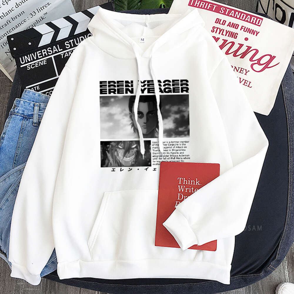 Anime Haruku Attack On Titan Yeager Eren Graphic Men Women Hoodies Shingeki No Kyojin Plus Size Sweatshirt Winter Pullover