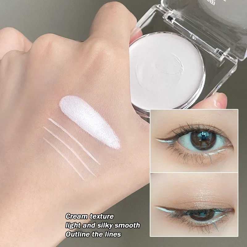 Moisturizing White Eyeliner Foundation Cream Multifunctional Palette Eyeshadow Silkworm Brighten Face Highlight Painted Powder Y240813