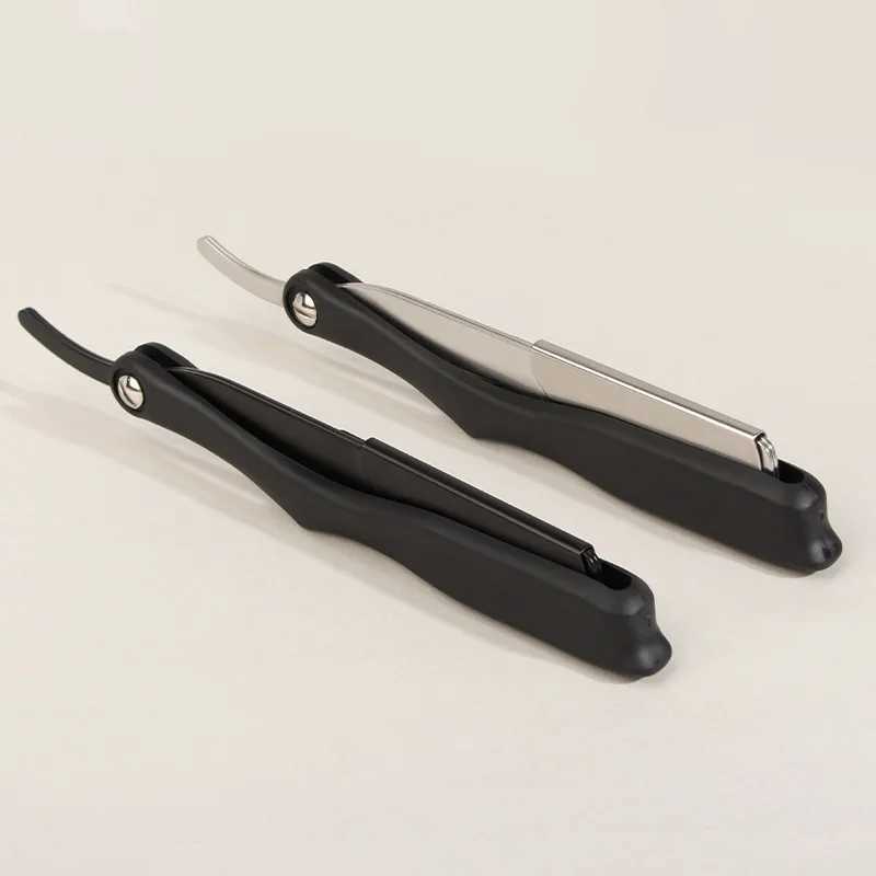 Manual Folding Razor Stainless Steel+ABS Mens Beard Knife Vintage Oil Head Shaver Barber Shop Beard And Facial Cleaning ToolsM240814