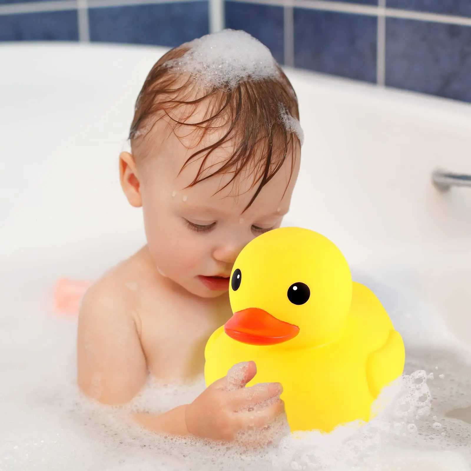 1/2 Pcs Rubber Duck 10.2 Inch Duck Bath Toy Giant Rubber Duck Large Rubber Ducky Bath Toy Squeaky Big Yellow Rubber Ducks Y240813