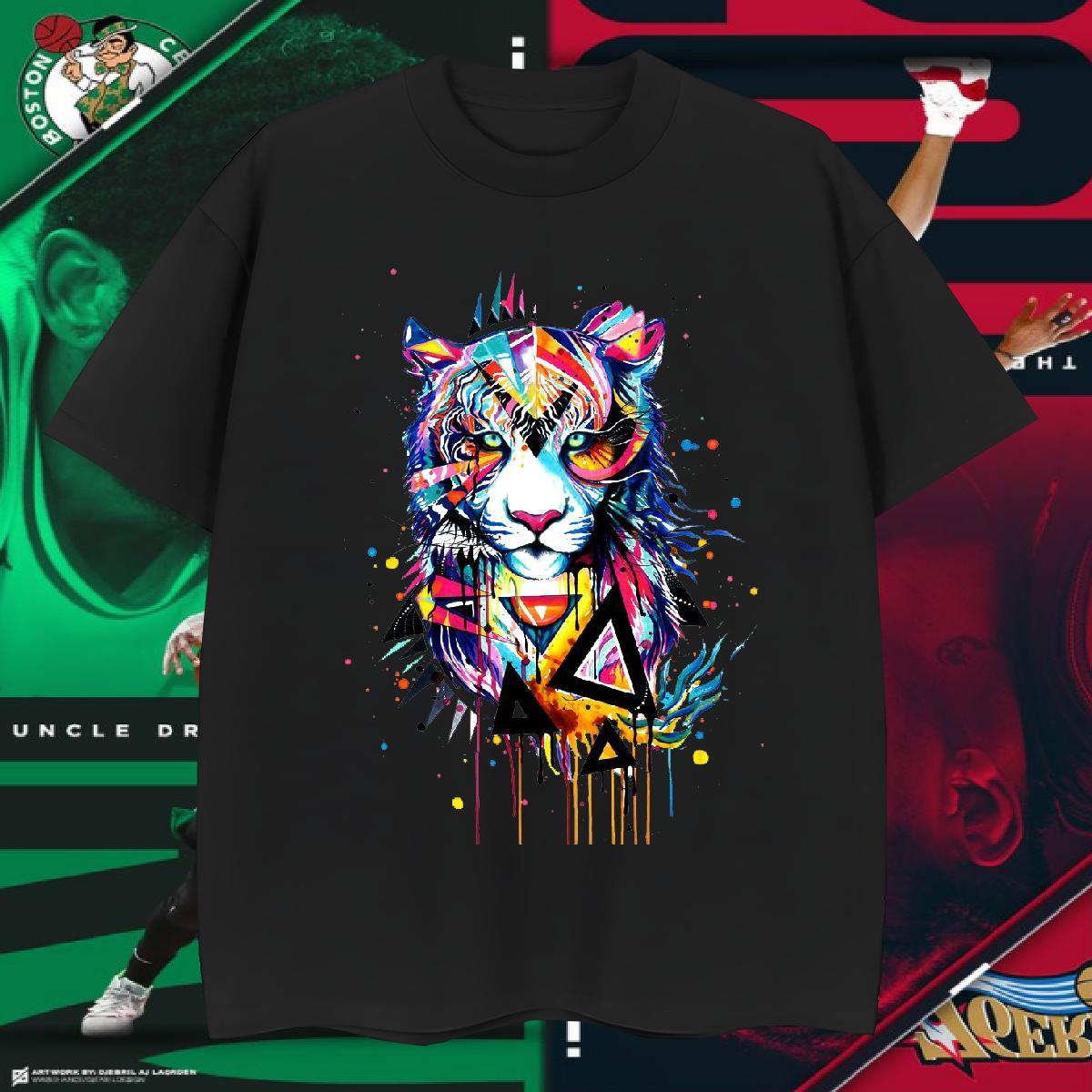 T-Shirts for Men 230g Cotton tiger Sport Breathable Soft Customized Print Mens Tshirts Fashion Designer Unisex Tops Tees