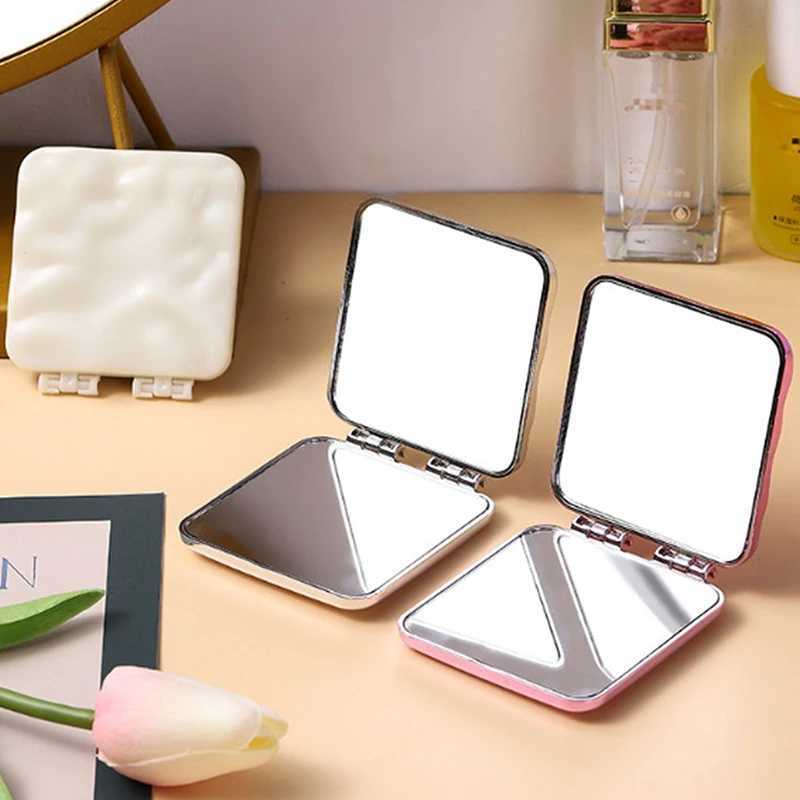 Folding Makeup Mirror Mini Square Makeup Mirror Portable Hand Mirror Double sided Compact Mirror Pocket Mirror W240813