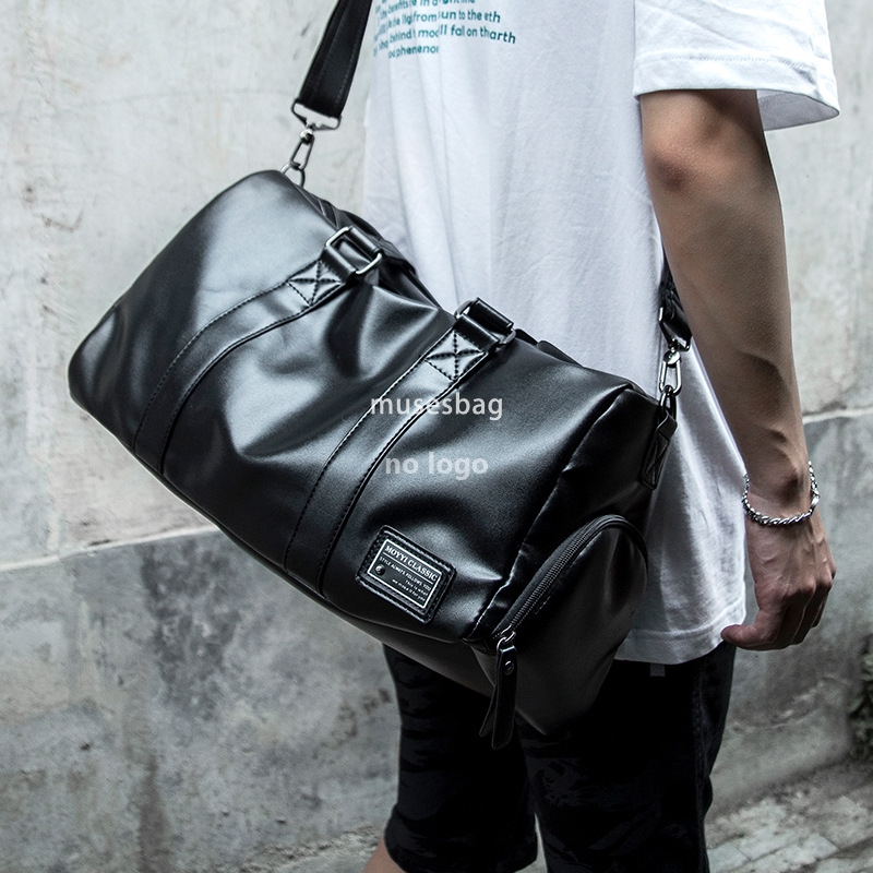 Men's travel bag Waterproof sports bag Cylinder sports fitness bag Large capacity luggage travel bag