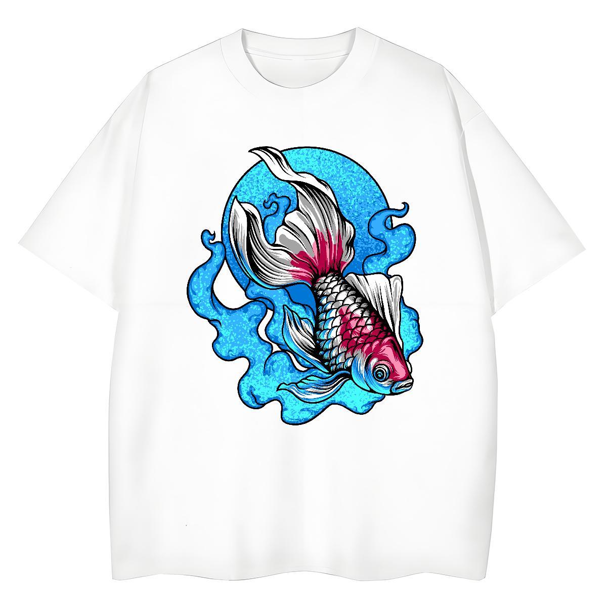 Loose T-Shirts for Men O-Neck Short Sleeve High Street Hip Hop Oversized 230g Cotton Tshirts New Arrival Top Tees