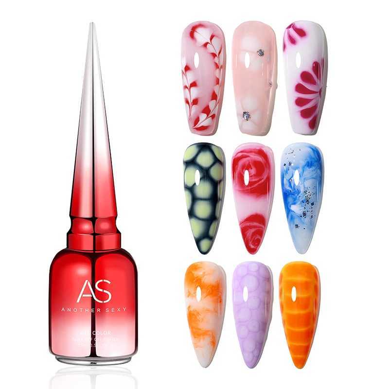 AS Clear Blooming Gel Polish 15ml UV LED Soak Off Nail Art Polish for Spreading Effect Marble Nail Polish Gel Paint VarnishM240814