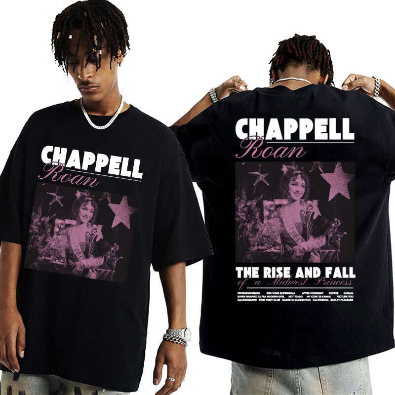 Chappell Roan Midwest Princess Tour 2024 T Shirts Men Women Vintage Hip Hop Gothic T-shirt Fashion Casual Oversized Tee Clothing -shirt ee