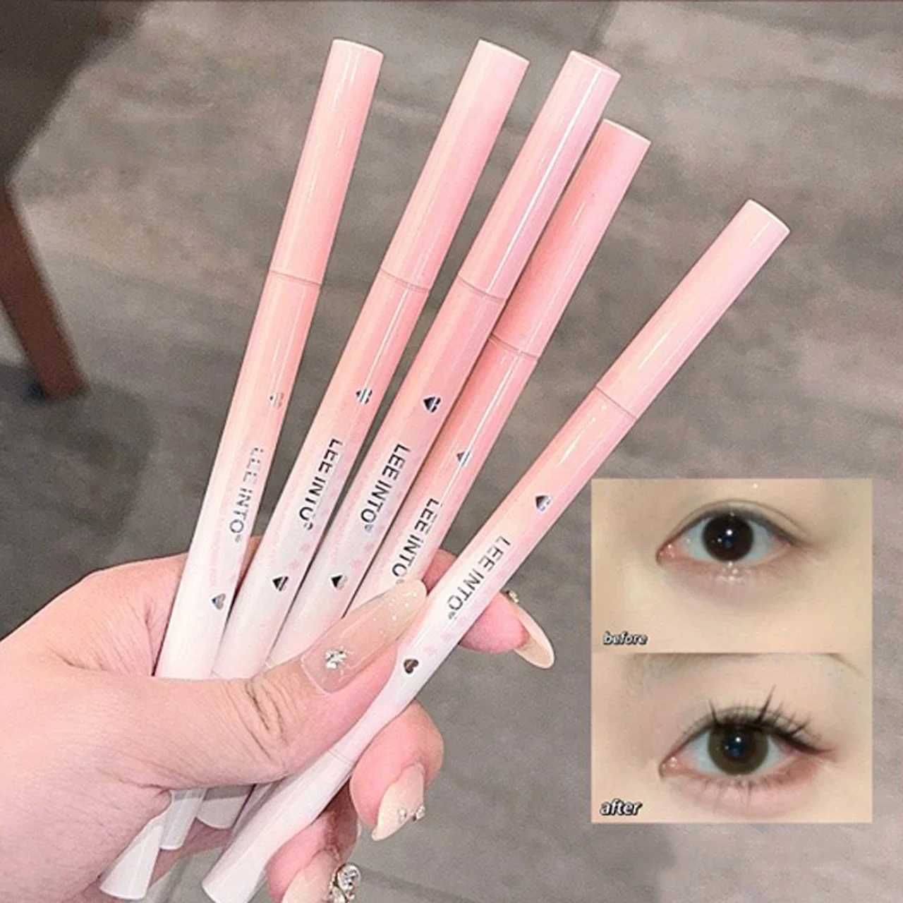 Double-head Silkworm Pen Outline Eyeliner Lip Nose Contouring Gel Matte Natural Eyelid Lower Pen Highlight Brighten Face Makeup Y240813