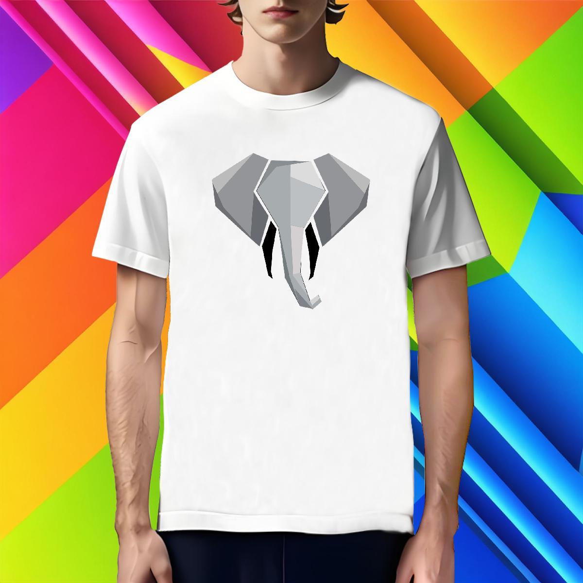 Classic Men T Shirts Elephant O Neck Short Sleeves Home Outdoor DIY Anime 230g Cotton Men Tshirts 2024 Summer Tops Shirt