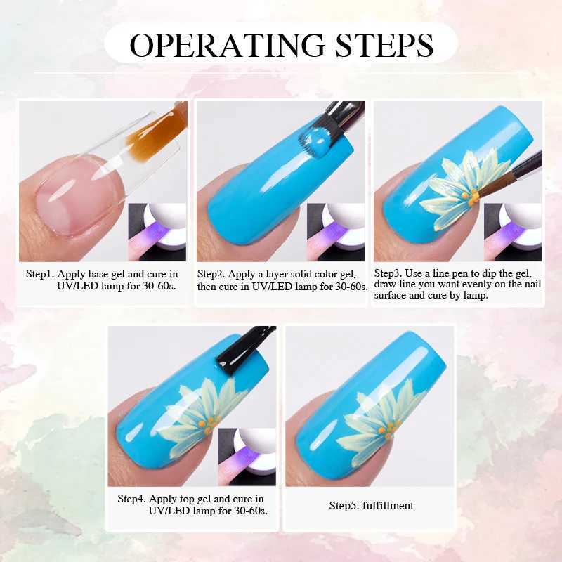 PUENTE 6 Colors Solid Gel Polish Palette Hema Free Pastel Neon Color Painting Gel Soak Off UV Nail Art Gel Varnish For ManicureM240814