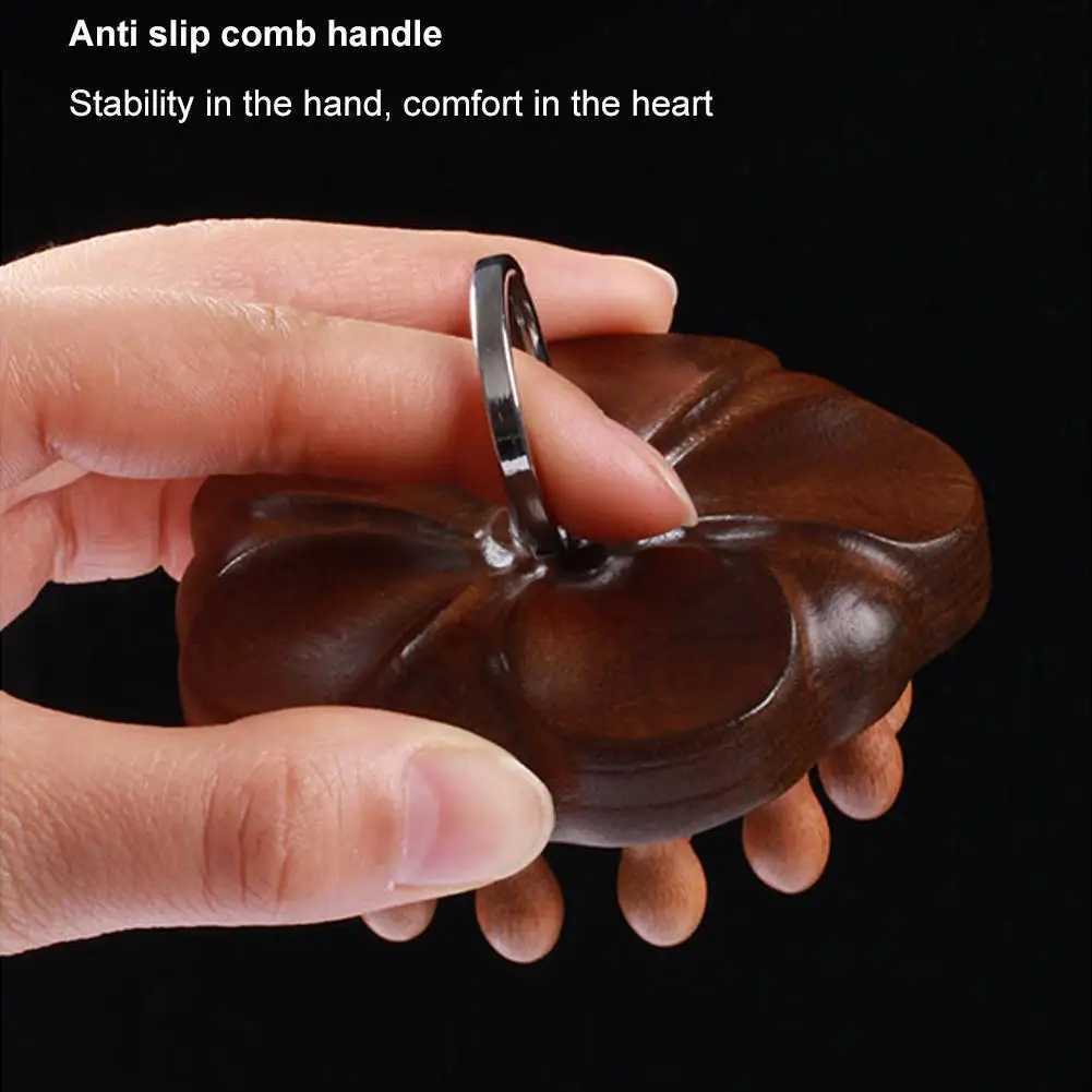 Massage comb fingers comb head meridian comb can be scraped off with a chest anti-static wooden brush W240813