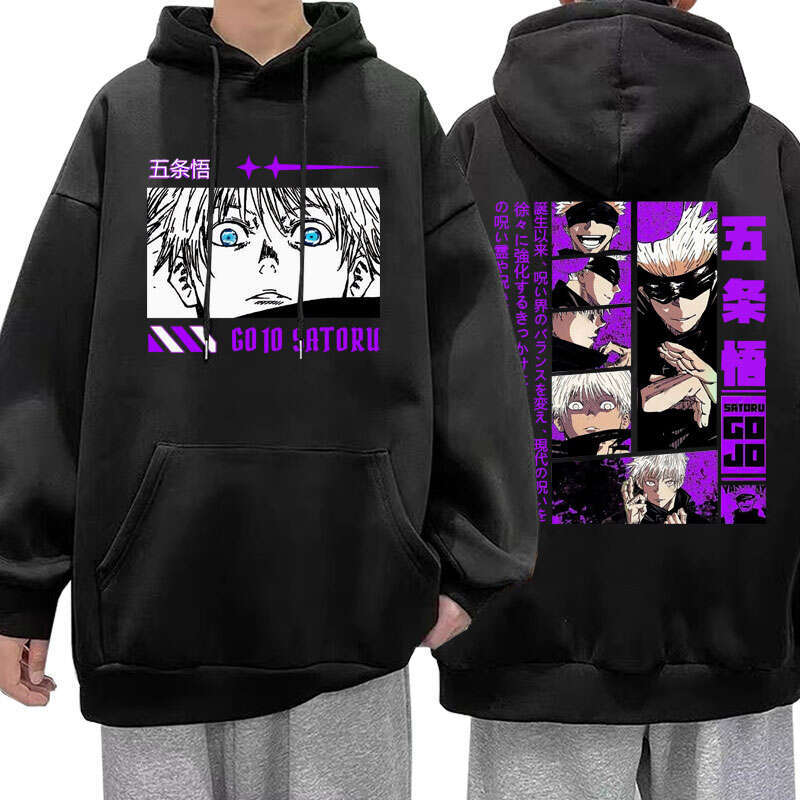 Jujutsu Anime Kaisen Gojo Satoru for Men Women Hoodie Autumn Winter Long Sleeve Hooded Pullover Plus Size Streetwear