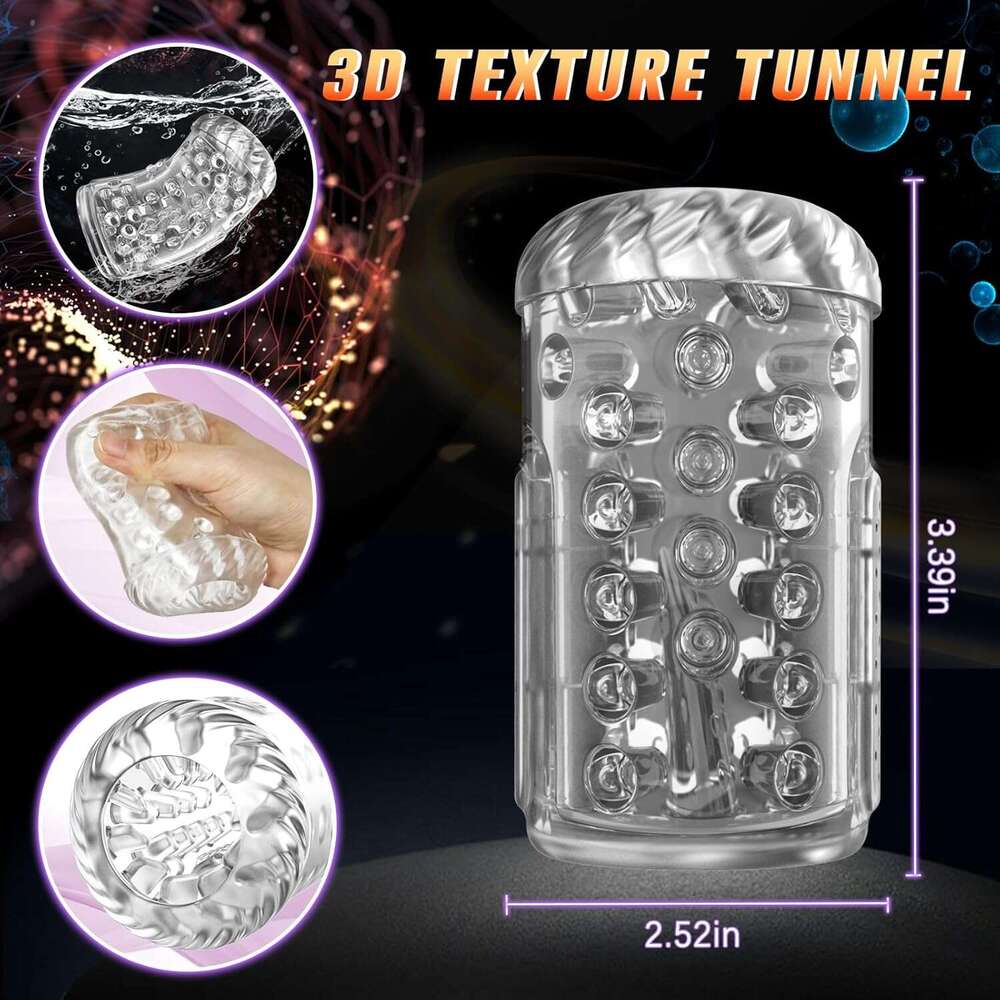 Male Sex Toys - Male Sex Toy Trainer Adult Toy Male vibrator with 7 vibrations and rotating thrust licking, 3D texture, massager pocket, genital sex m