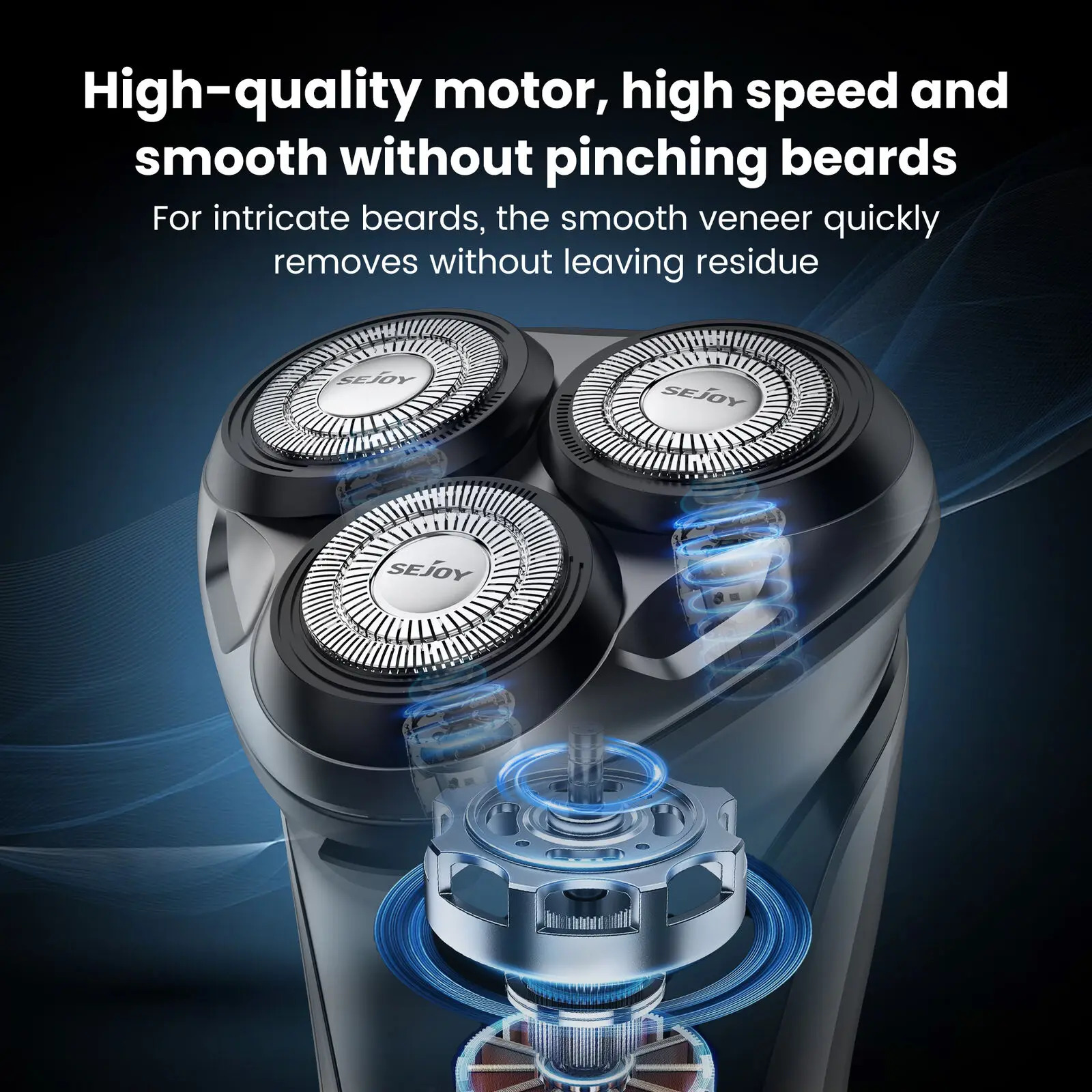 Sejoy Electric Shaver for Mens Electric Shaving Clipper Machine 3D Floating Wet Dry IPX7 Waterproof Beard Razor Beard Trimmer 240814
