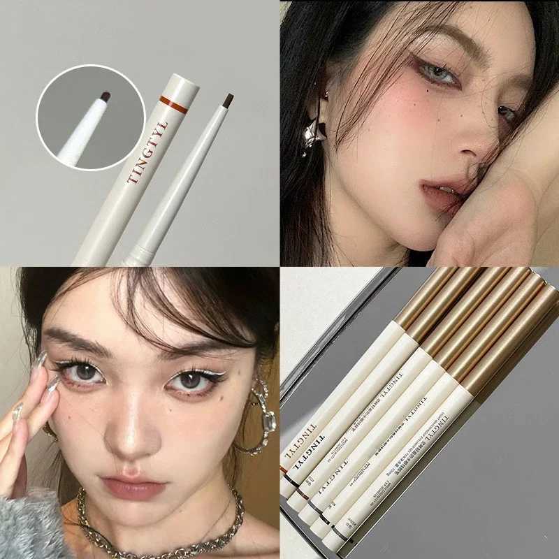 Matte Silkworm Eyeliner Pen Lasting Waterproof Non-smudged Quick Drying Eyes Liner Gel White Black Eyes Contour Makeup Cosmetics Y240813