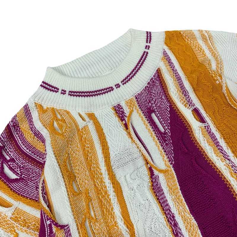 2013ss High Street Wave Collage Color Lazy Style Warm Pull Casual Sweater Mens and Womens Clothing Street ClothingW240729