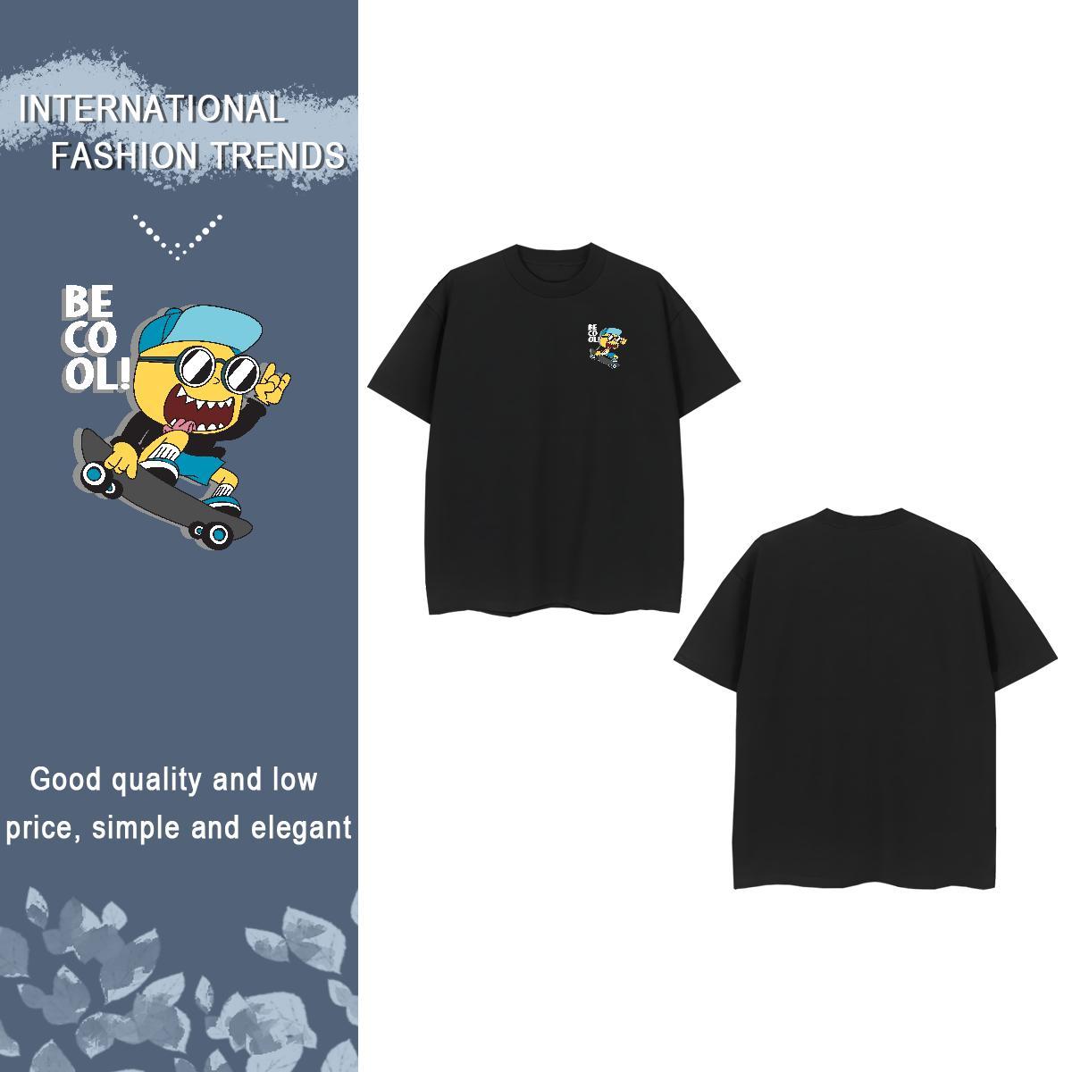 Men T Shirts 230g Cotton USA Street Breathable Short Sleeve Custom Print Oversized Men Tees DIY Classic Clothes