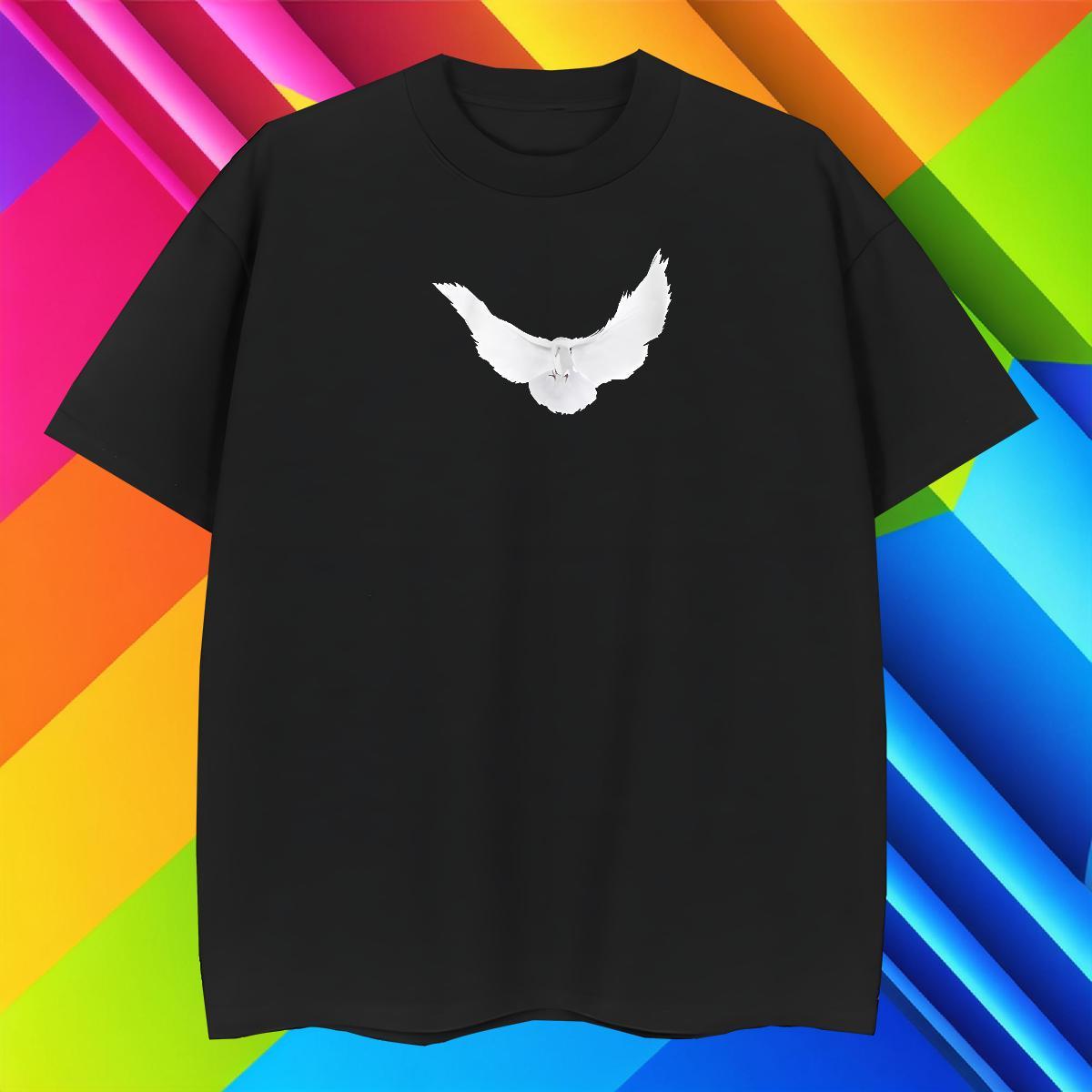 TOP Quality T shirt eagle O Neck Short Sleeves Casual Beach Plus Size Custom 230g Pure Cotton Men Tees 2024 Summer Clothings