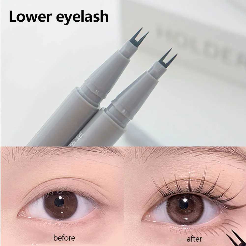 0.01MM Double Tip Lower Eyelash Pencil Waterproof Liquid Eyeliner Makeup For Women Quick Drying Long Lasting Smooth Eye Liner Y240813