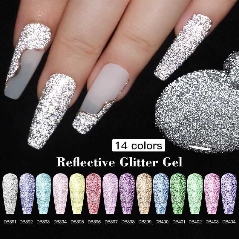 Mtssii 6ml Holographic Glitter Gel Nail Polish Sparkling Silver Recflective Uv Gel Polish Semi Permanent Varnish For ManicureM240814