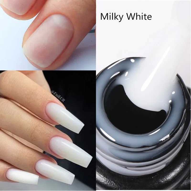 Mtssii 7ml Milky White Quick Extension Gel Nail Polish Nude Construct Hard Gel Semi Permanent Acrylic Extension Nail Art VarnishM240814