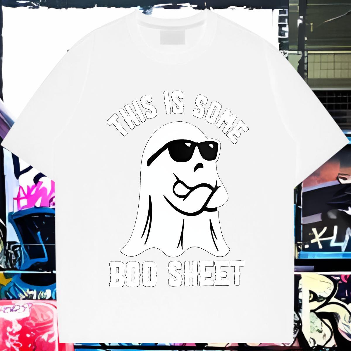 Free Shipping T-Shirts halloween Short Sleeve O-Neck Casual Daily Wear DIY Printed 230g 100% Cotton Couples T Shirts New Clothings