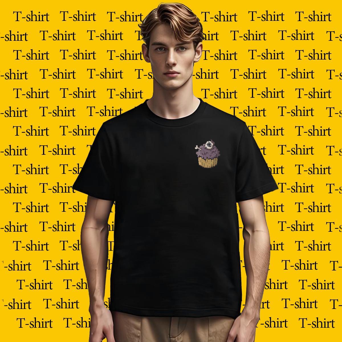 Popular Men T Shirts cake Breathable Soft Beach DIY Printed 230g Pure Cotton Men Tees Fashion Top Tees