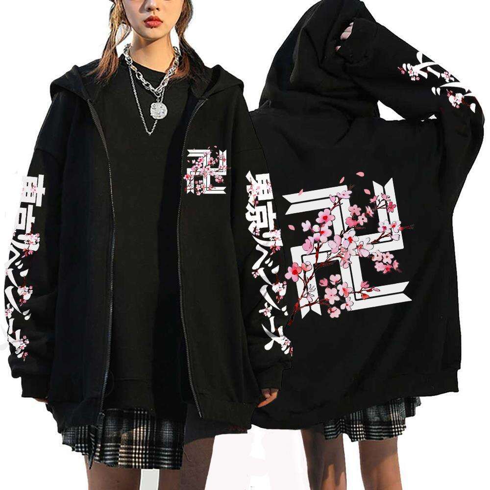 Anime Japan Tokyo Revengers Plus Size Hoodie Mikey Baruhara Graphic Printed Hooded Men Women Sweatshirt With Zipper Hip Hop