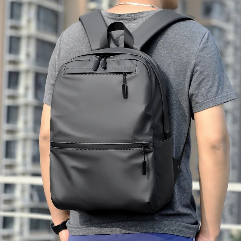 Fashion Large Capacity Mens Backpack Laptop Bag Waterproof Fabric Student School Bag 250122