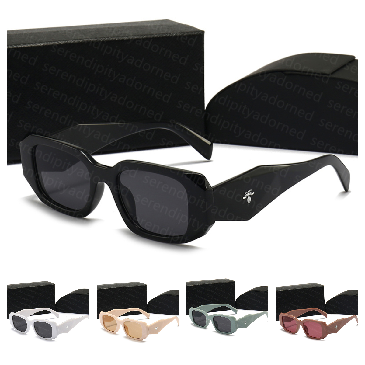 High quality designer sunglasses women luxury sunglasses for women designer Lunette de Soleil sun glasses Optional Triangular signature mens designer sunglasses