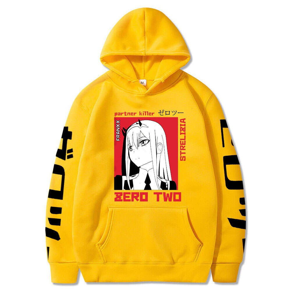 Anime Hot Darling In The Franxx Zero Two Kawaii Graphic Print Hooded Plus Size Hoodie Women Sweatshirts Haruku Streetwear
