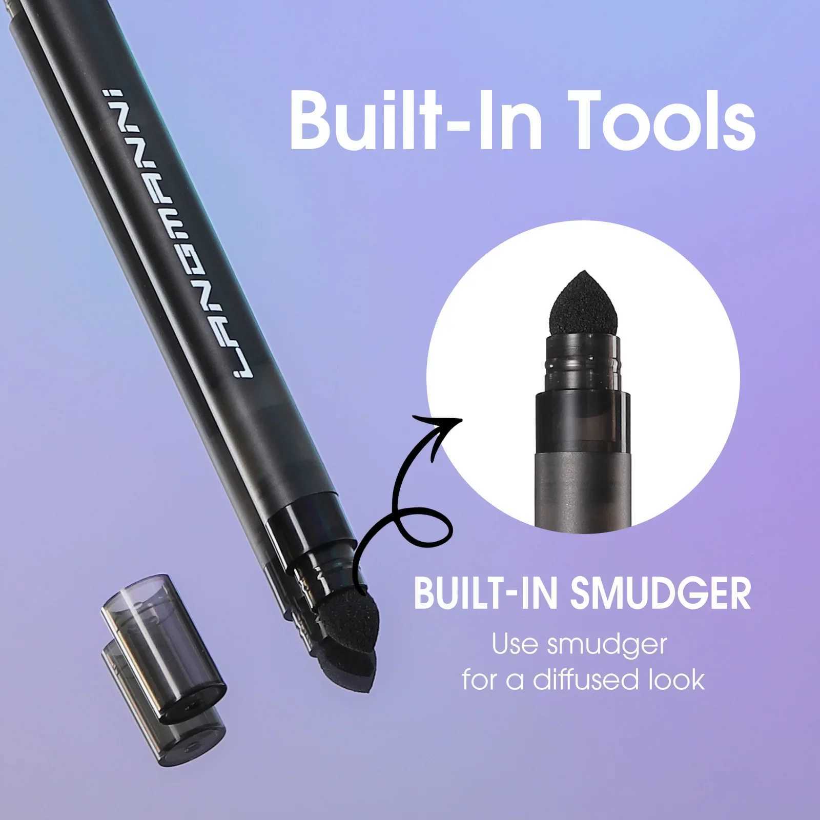 Aurora Chameleon Eyeliner Gel Pen 2In1 Lasting MultiChrome Peacock Galaxy Chrome Waterproof Highlights Eye Makeup Liner Pigments Y240813