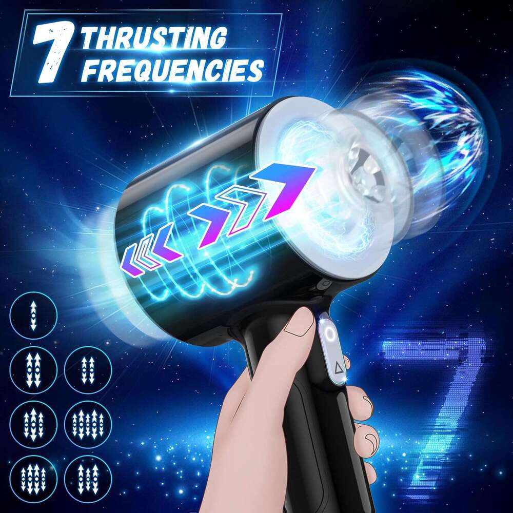 Automatic male device, Foreglass Stronking male device cup with 7 powerful thrust and vibration modes, men's machine pocket massager sex toy