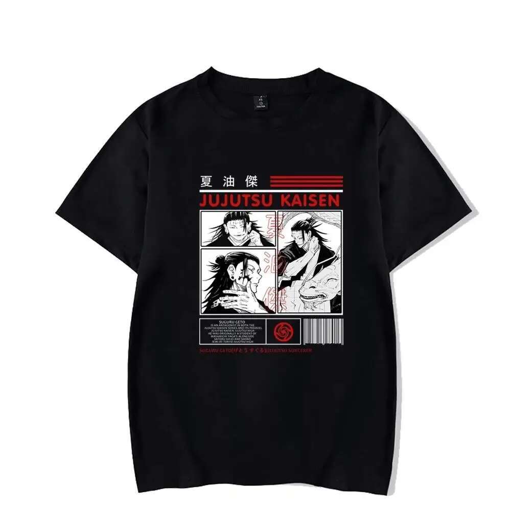 Jujutsu Anime Kaisen Suguru Geto graphic print trend fashion summer men and women universal short-sleeved T-shirt round neck wo