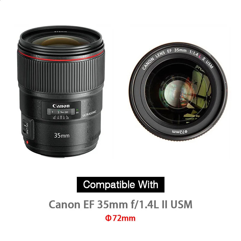 Camera lens cover EW77B bayonet mount sunshade suitable for EF 35mm 4L II USM 72mm diameter filter 240805