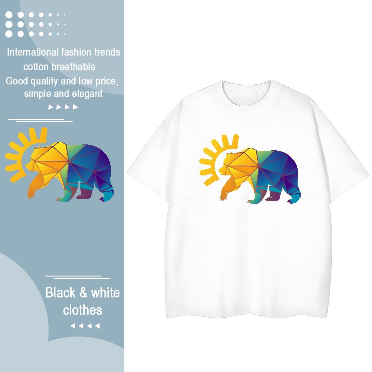 Popular T Shirt For Man Elephant Breathable Short Sleeve Street Casual Skull 230g Pure Cotton Mens Tshirts Designer Fashion Wear